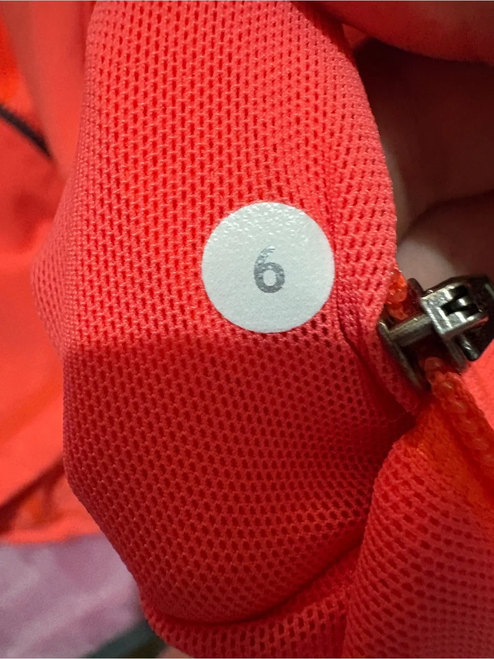 lululemon athletica Coral Performance Bomber Jacket with Black Stripes